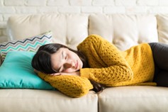 woman taking a daytime nap