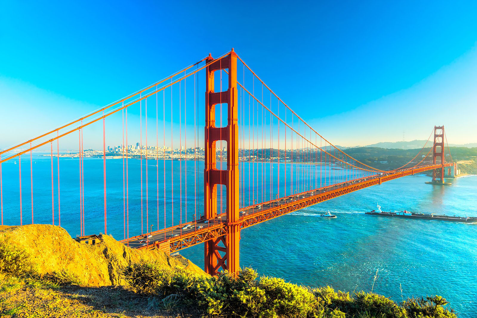 The Golden Gate bridge in San Francisco