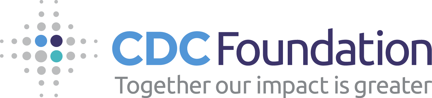 CDC Foundation logo. tagline together our impact is greater