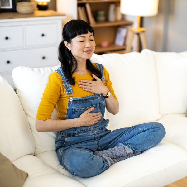 stock photo of woman meditating