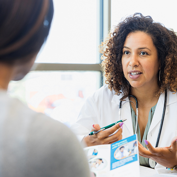 Doctor discussing healthcare with patient
