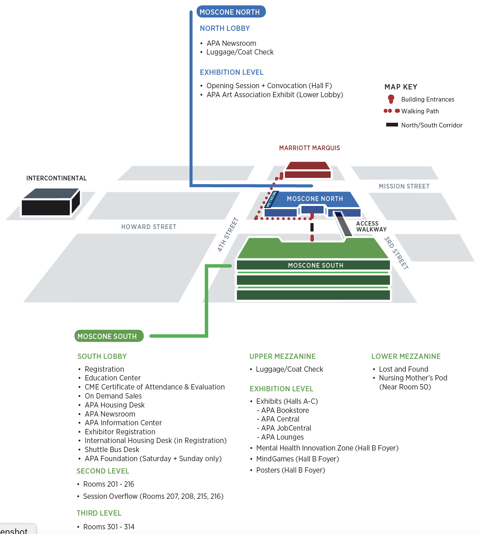 Overview Map of the Moscone Convention Center