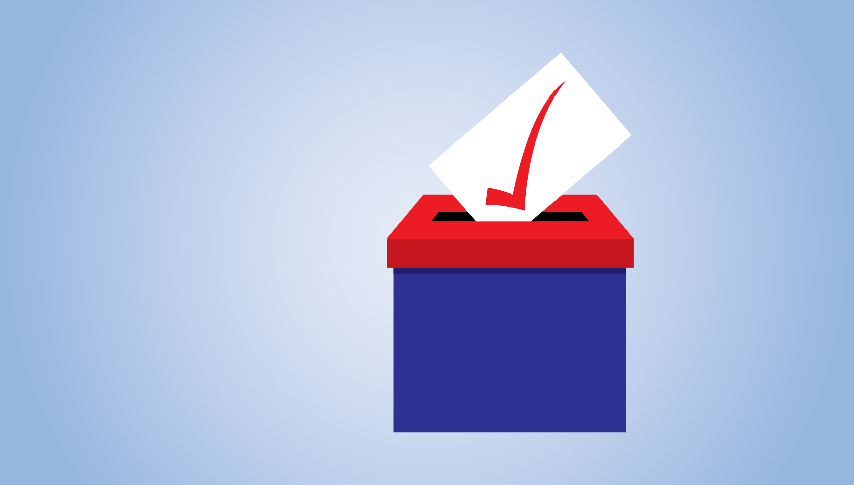 Ballot going into ballot box