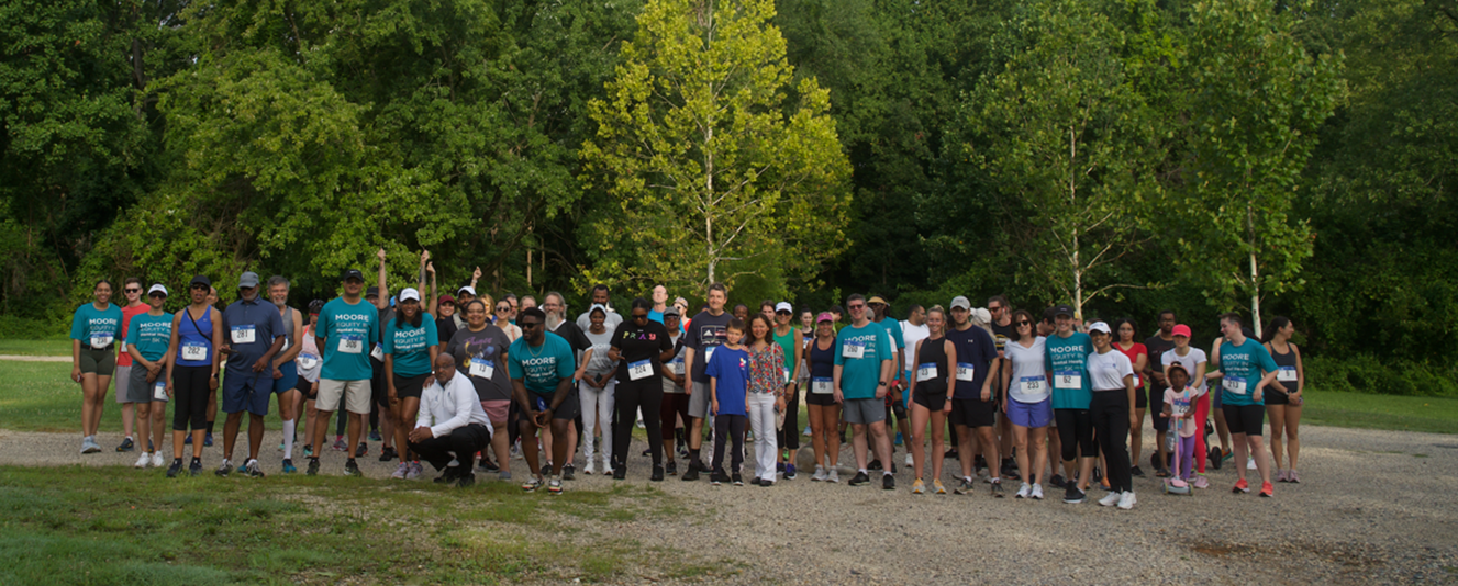 Group picture of Moore Equity 5K participants