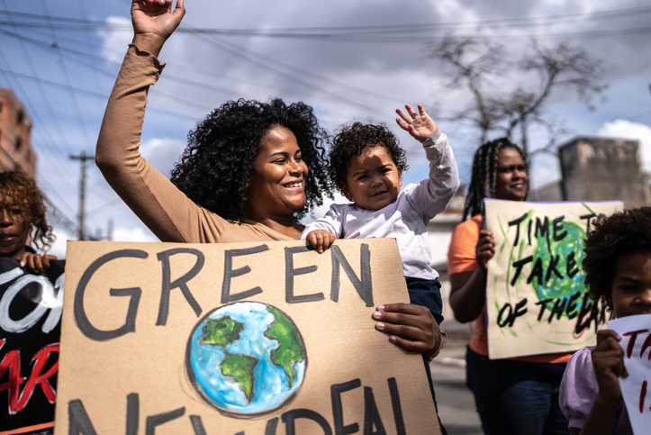 Climate activists protesting