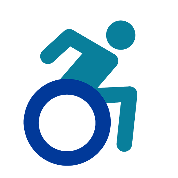 Icon of Man Rolling in a Wheelchair