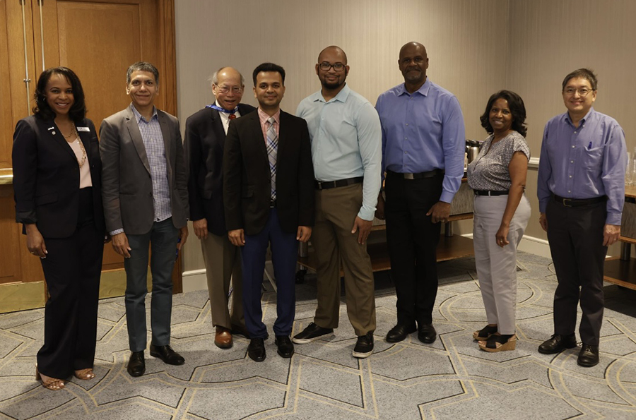 Several Mental Health Equity Ambassadors pose together for a photo