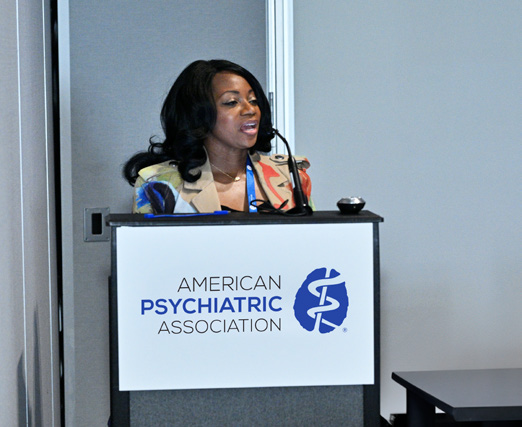 Dionne Hart speaking at the 2023 Annual Meeting