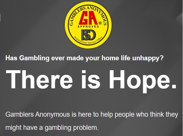There is Hope message from Gamblers Annonymous