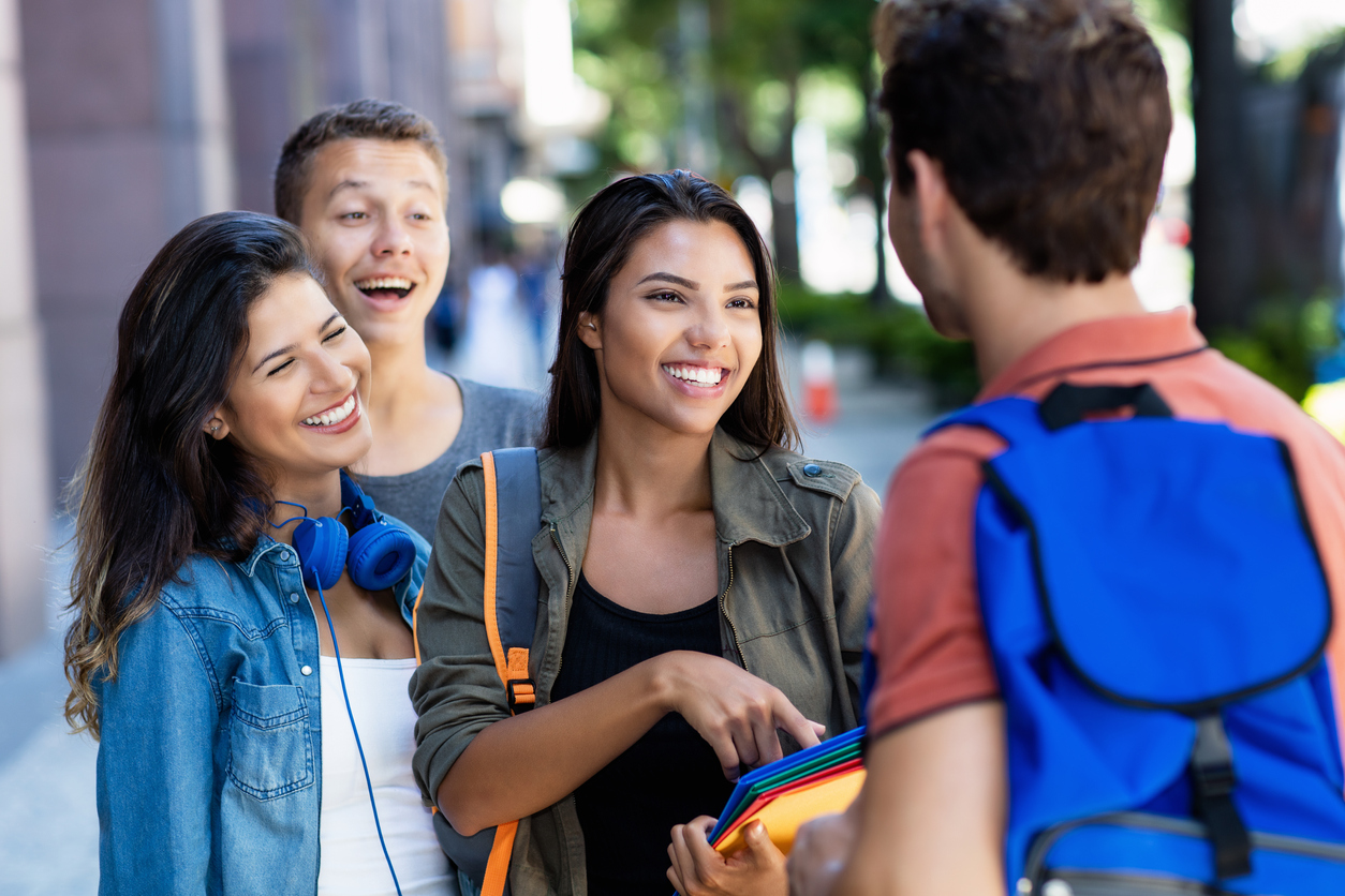 Group of Hispanic teens