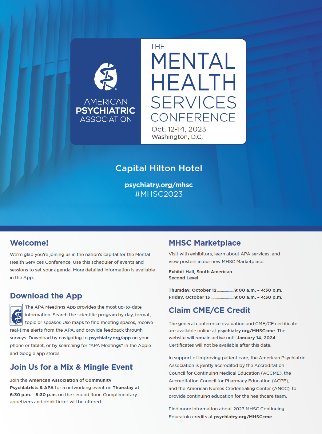 Quick Guide to the 2023 Mental Health Services Conference cover