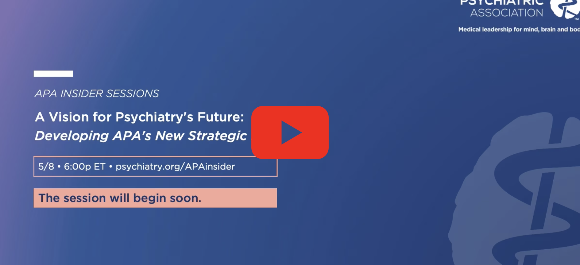 First slide of the video with a play button on top