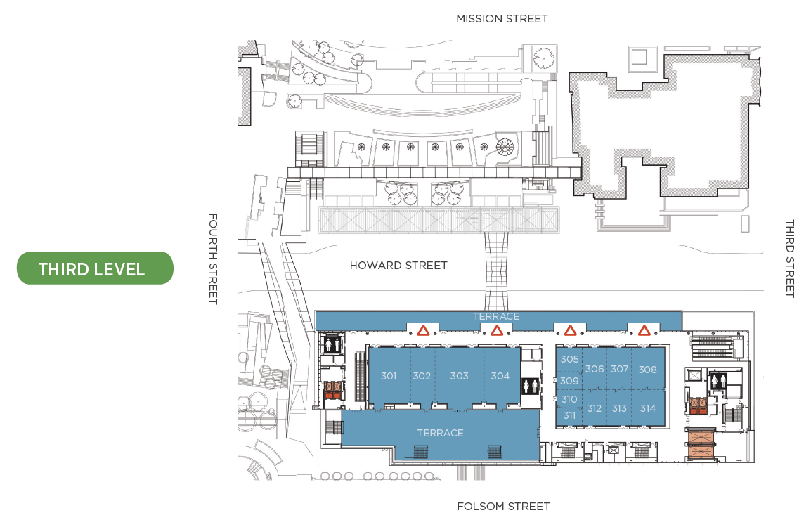 Third Floor Map of the Moscone Convention Center
