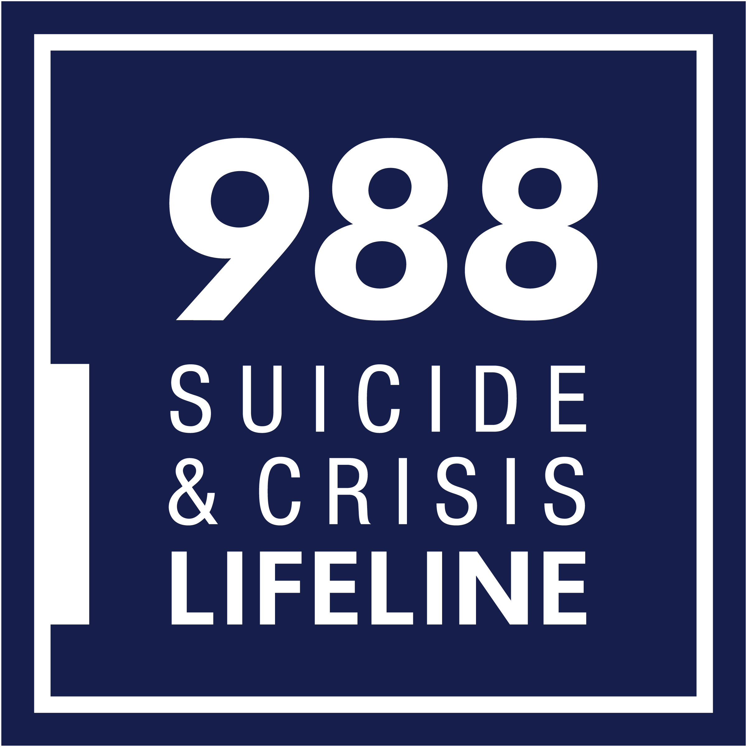 988 Suicide and crisis lifeline logo