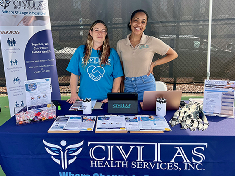 booth at the 2024 Moore Equity in Mental Health Community Fair