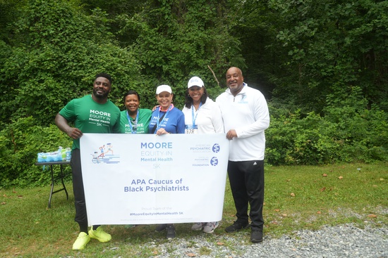 APA Caucus of Black Psychiatrists group photo with APA staff