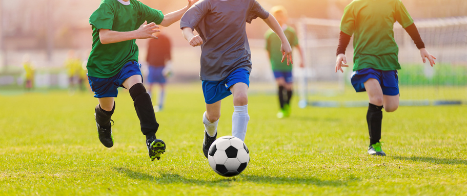 boys playing soccer